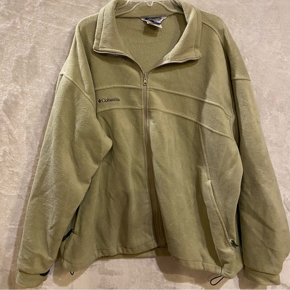 Columbia Jacket Men’s XXL Green Zip Up Fleece